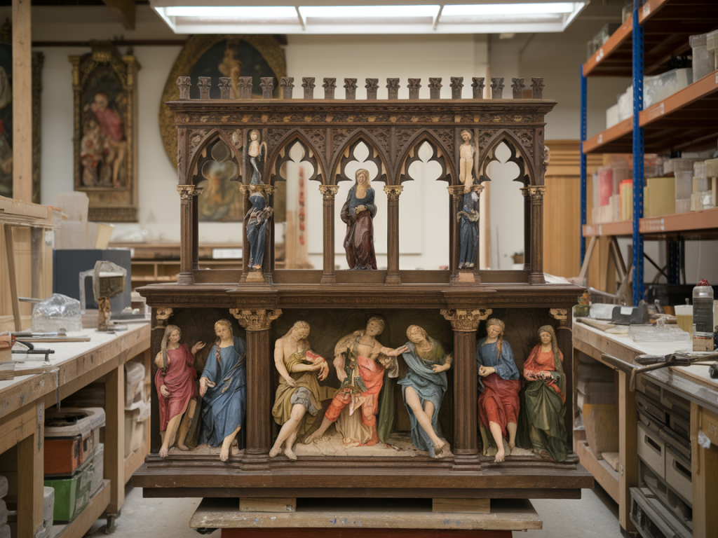 Rencontre avec la restauratrice du retable du xvie siècle : le chantier raconté au musée des beaux-arts