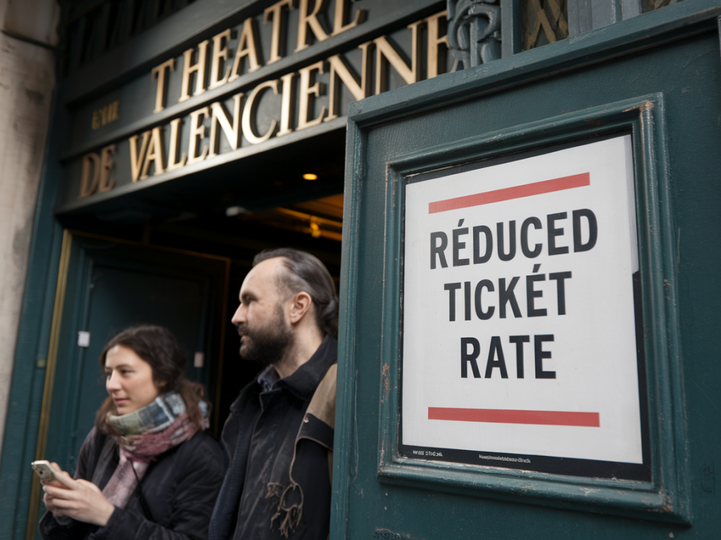 Comment obtenir des places à tarif réduit pour le spectacle au théâtre de valenciennes et quels justificatifs fournir