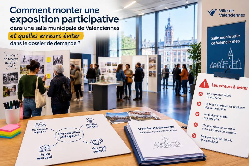 Comment monter une exposition participative dans une salle municipale de valenciennes et quelles erreurs éviter dans le dossier de demande